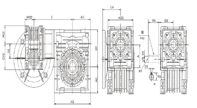 蜗轮蜗杆减速机JRSTED系列图纸及详细参数 蜗轮蜗杆减速机JRSTED系列图纸及详细参数